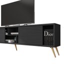 Ver imagem 5 de Rack para TV até 75 Polegadas Retrô 220cm em BP Porta Pés em Madeira Maciça Pier Multiverso
