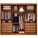 Ver imagem 3 de Guarda Roupa Casal Livorno 6 Portas 8 Gavetas com Espelho Cinamomo Fendi - Novo Horizonte