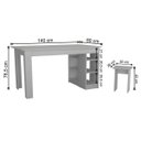 Ver imagem 4 de Conjunto Mesa com 6 Nichos 140 Cm e 4 Bancos 30 Cm Montana B210