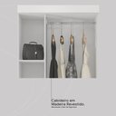 Ver imagem 6 de Guarda Roupa Solteiro Priscila 3 Portas de Bater 1 Gaveta MDP Branco Demóbile 75cm