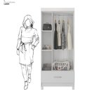 Ver imagem 4 de Guarda Roupa Solteiro Priscila 3 Portas de Bater 1 Gaveta MDP Branco Demóbile 75cm