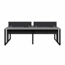 Ver imagem 4 de Mesa de Trabalho Plataforma 4 Lugares 2,40 m X 1,20 m Design Industrial com Caixas de Tomadas