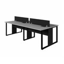 Ver imagem 2 de Mesa de Trabalho Plataforma 4 Lugares 2,40 m X 1,20 m Design Industrial com Caixas de Tomadas