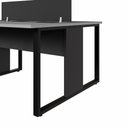 Ver imagem 6 de Mesa de Trabalho Plataforma 4 Lugares 2,40 m X 1,20 m Design Industrial com Caixas de Tomadas