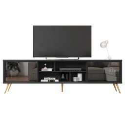 Rack para TV até 75 Polegadas Retrô 220cm em BP Porta Pés em Madeira Maciça Reflecta Multiverso - 3 Rack para TV até 75 Polegadas Retrô 220cm em BP Porta Pés em Madeira Maciça Reflecta Multiverso - 3