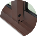 Ver imagem 3 de Porta de Correr Alumínio c/Traves.3F. 210 x 150 V.Liso Marrom Corten Brimak