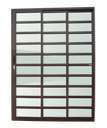 Ver imagem 1 de Porta de Correr Alumínio c/Traves.3F. 210 x 150 V.Liso Marrom Corten Brimak