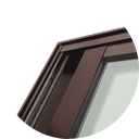 Ver imagem 4 de Porta de Correr Alumínio c/Traves.3F. 210 x 150 V.Liso Marrom Corten Brimak