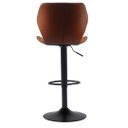 Ver imagem 3 de Kit 2 Banquetas Giratórias Bristol Itajaí Fratini 110 cm (altura) PU Cor Caramelo Base Disco Preta