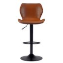 Ver imagem 2 de Kit 2 Banquetas Giratórias Bristol Itajaí Fratini 110 cm (altura) PU Cor Caramelo Base Disco Preta