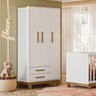Quarto para Bebê Completo com Roupeiro Cômoda e Berço Encanto Slim - 9