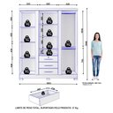 Ver imagem 3 de Guarda Roupa Solteiro Capelinha Premium 3 Portas 3 Gavetas Cinamomo Areia Fosco - Zanzini