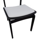 Ver imagem 7 de Cadeira Apollo Madeira Maciça Encosto Telinha Assento Anatômico - Preto Estofado Corano Bruma