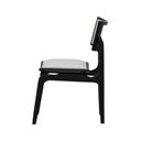 Ver imagem 5 de Cadeira Apollo Madeira Maciça Encosto Telinha Assento Anatômico - Preto Estofado Corano Bruma