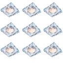 Ver imagem 1 de 9 Spot Cristal Espelhado Embutido Quadrado Mr16 Gu10 Ac593