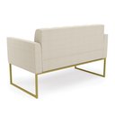 Ver imagem 7 de Sofá Namoradeira 2 Lugares Industrial Dourado Elisa Bouclê Bege D03 - D'Rossi