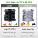 Ver imagem 2 de Espremedor Amzchef Cold Press com Chute de 4", 250w e Filtros Duplos (prata)