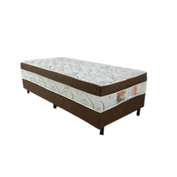 Cama Box Solteiro Rubi Marrom Conjugado 7cm de Espuma Macia e Confortável Semi Ortopédica 55x88x188c - 3 Cama Box Solteiro Rubi Marrom Conjugado 7cm de Espuma Macia e Confortável Semi Ortopédica 55x88x188c - 3