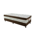 Ver imagem 1 de Cama Box Solteiro Rubi Marrom Conjugado 7cm de Espuma Macia e Confortável Semi Ortopédica 55x88x188c
