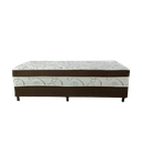 Ver imagem 2 de Cama Box Solteiro Rubi Marrom Conjugado 7cm de Espuma Macia e Confortável Semi Ortopédica 55x88x188c