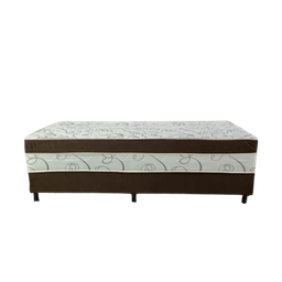 Cama Box Solteiro Rubi Marrom Conjugado 7cm de Espuma Macia e Confortável Semi Ortopédica 55x88x188c - 2 Cama Box Solteiro Rubi Marrom Conjugado 7cm de Espuma Macia e Confortável Semi Ortopédica 55x88x188c - 2