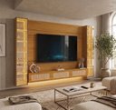 Ver imagem 1 de Estante Home para TV até 85 Polegadas com LED e Vidro Reflecta 100% MDF 217,6CMX293,4cm Luminare Marrom