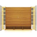 Ver imagem 4 de Estante Home para TV até 85 Polegadas com LED e Vidro Reflecta 100% MDF 217,6CMX293,4cm Luminare Marrom