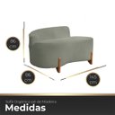 Ver imagem 6 de Sofá Curvo Pé de Madeira 2 Lugares Feijão Forma Orgânica Bouclé