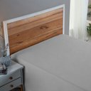 Ver imagem 2 de Lençol de Baixo 200 Fios Casal sem Elástico 100% Algodão Avulso Roupa de Cama Box:cinza