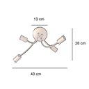 Ver imagem 2 de Plafon Soprepor 4 Lâmpadas Aranha 165/4 Emalustres