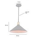 Ver imagem 2 de Pendente Chapéu Grande 1 Lâmpada Emalustres