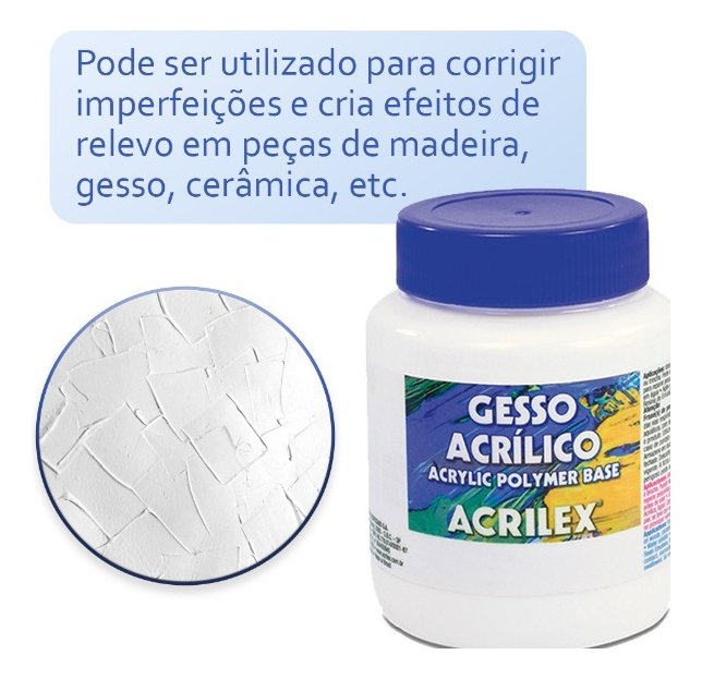 Gesso Acrílico Acrilex 250 Ml sem Cor - 13325 - 2