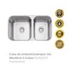 Cuba de Embutir/sobrepor Isis 69x40cm 2 Cubas 94062/102 Tramontina - 6