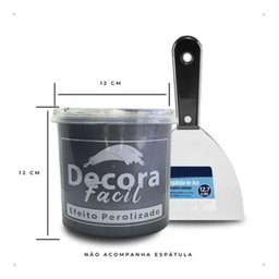 Cimento Queimado com Efeito Perolizado Decora Fácil 1kg - Cinza Nobre - 6