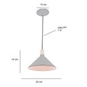 Ver imagem 2 de Pendente Chapéu Pequeno 1 Lâmpada Emalustres