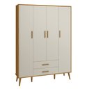 Ver imagem 1 de Guarda-Roupa Retrô 4 Portas Isis MóveisAqui