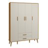 Guarda-Roupa Retrô 4 Portas Isis MóveisAqui - 1