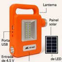 Ver imagem 2 de Kit Lanterna Led Solar com Lampada Recarregavel Usb Power Bank 500ma Iluminacao de Emergencia para C