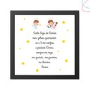 Ver imagem 1 de Quadro decorativo infantil Santo Anjo com estrelinha:Preto