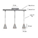 Ver imagem 2 de Pendente Trilho Eros 3 Lâmpadas Emalustres