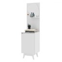 Ver imagem 2 de Aparador 1 Porta 1 Prateleira com Espelho Ap2312 Branco - Tecno Mobili