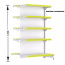 Ver imagem 3 de Gondola Centro 170 Fit Ate 5 Metros 1 Ponta Branco 55b Pe Amarelo