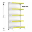 Ver imagem 4 de Gondola Centro 170 Fit Ate 5 Metros 1 Ponta Branco 55b Pe Amarelo