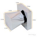 Ver imagem 2 de Acabamento Quadrado Metal Cromado para Registro Pressão e Gaveta 1/2 3/4 1 Padrão Deca C45 Banheiro