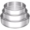 Ver imagem 1 de Kit Conjunto 3 Formas Assadeiras Redonda para Bolo