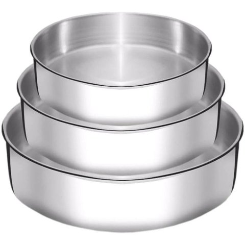 Kit Conjunto 3 Formas Assadeiras Redonda para Bolo