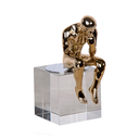 Ver imagem 1 de Estatueta de Resina e Cristal Dourada e Transparente