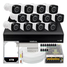 Kit Cftv 12 Cameras Segurança Full Hd 2mp Dvr Intelbras Mhdx 1016c 6tb - 1