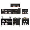 Ver imagem 6 de Armário de Cozinha Modulado de Canto 7 Peças Cp21 com Pia Inox Preto - Lumil Lumil Móveis