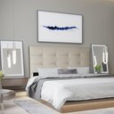 Ver imagem 2 de Cabeceira Queen Estofada 160cm Roma Corino Bege